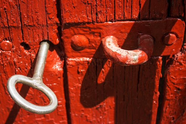 Antique iron key from the gate