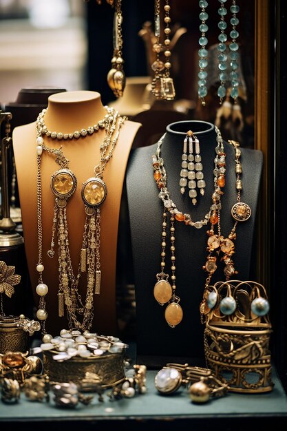 Antique jewelry display