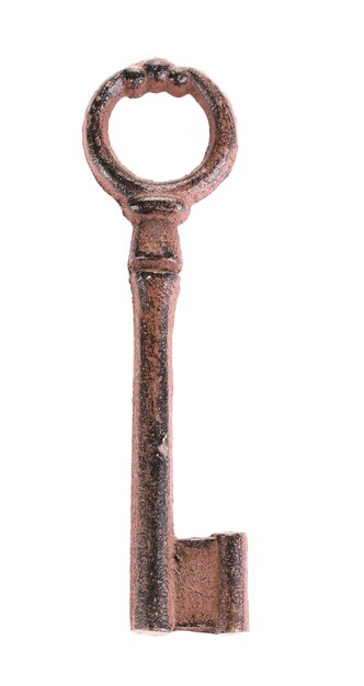 Photo antique key isolated on white