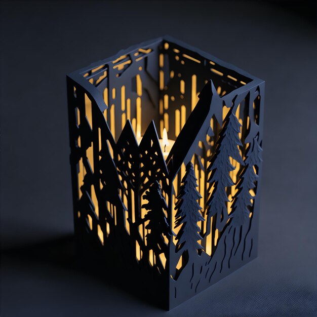 Antique lantern illuminates ornate Arabic decoration outdoors generated by AI