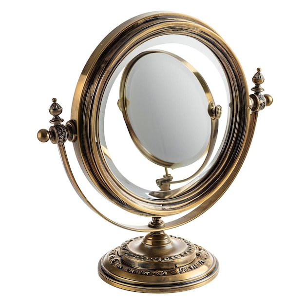 Photo antique mirror isolated on white background