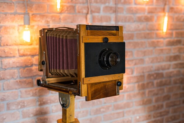 Antique old photo camera