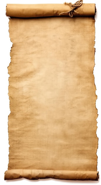 Antique parchment isolated on white