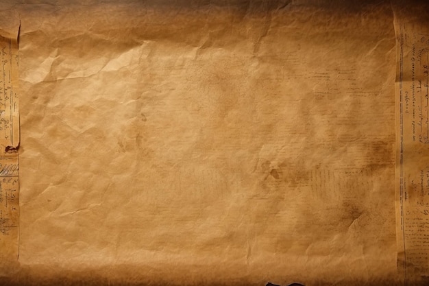 An antique parchment with calligraphy writing