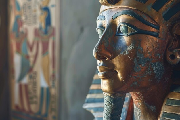antique pharaoh statue egypt generative ai
