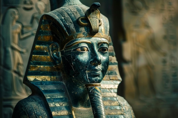 antique pharaoh statue egypt generative ai