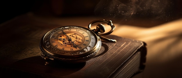 Antique pocket watch Generative AI