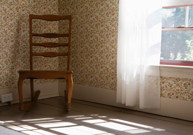 Antique Rocking Chair in a room