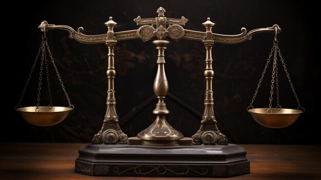 Antique scales of justice