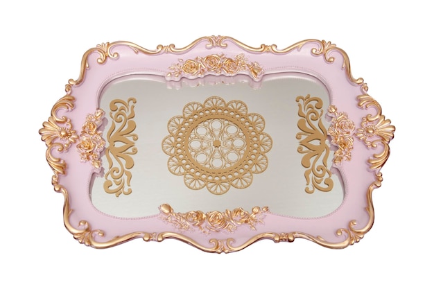 Antique silver tray is decorative and stylish