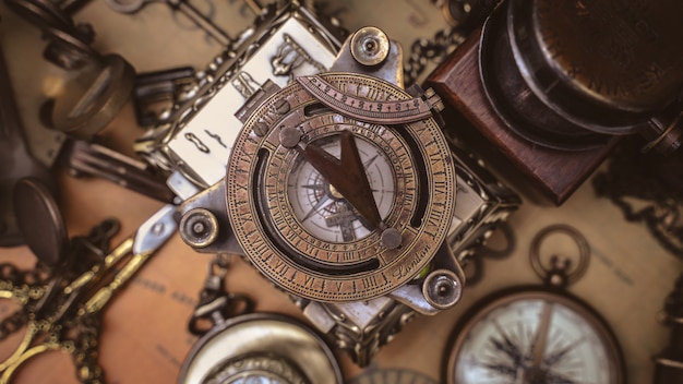 Antique Sundial Compass