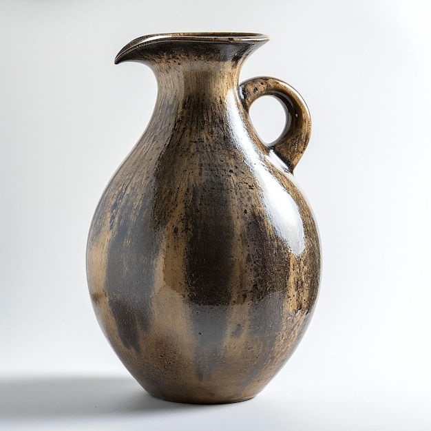 Antique vase on a white background closeup