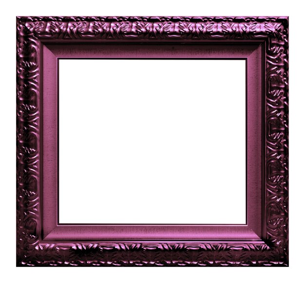 Antique violet frame isolated on the white background