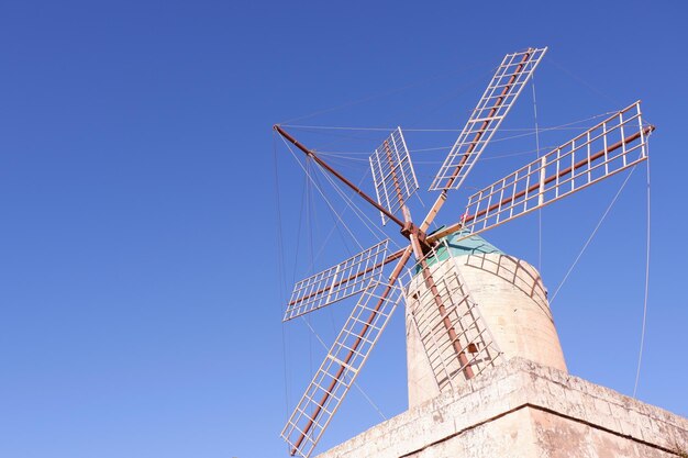 Antique windmill in Gozo Malta