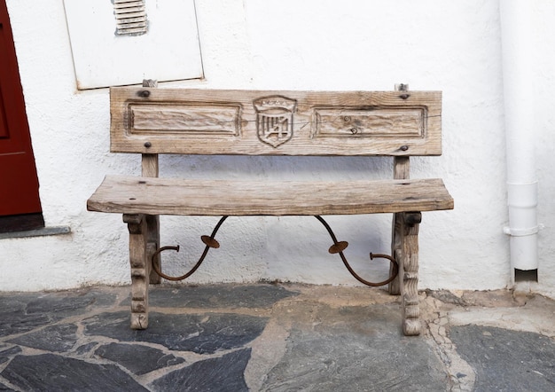 Antique wooden furniture Bench handmade Woodcarving bench with back