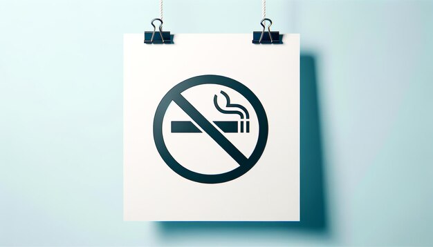 Photo antismoking with a clear message and sign