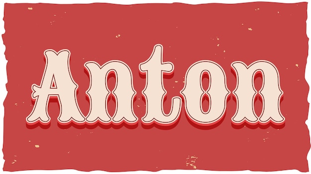 Photo anton vintage text