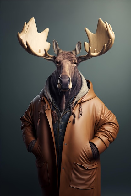 Antropomorfe Moose Wall Art