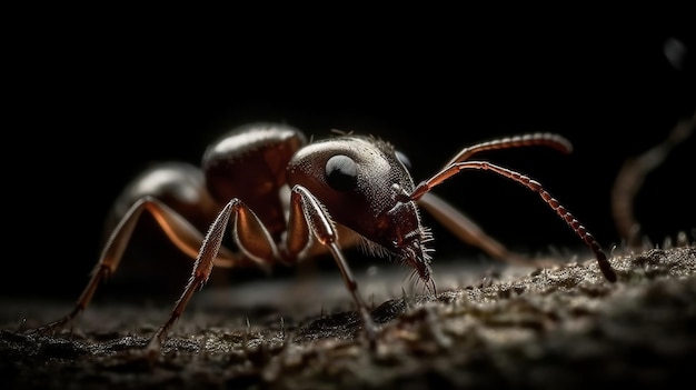 Ants body closeup macro AI generated