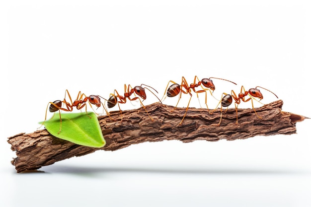 Photo ants white background