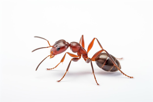 Photo ants white background