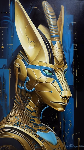 Anubis the egyptian god of the underworld AI generative