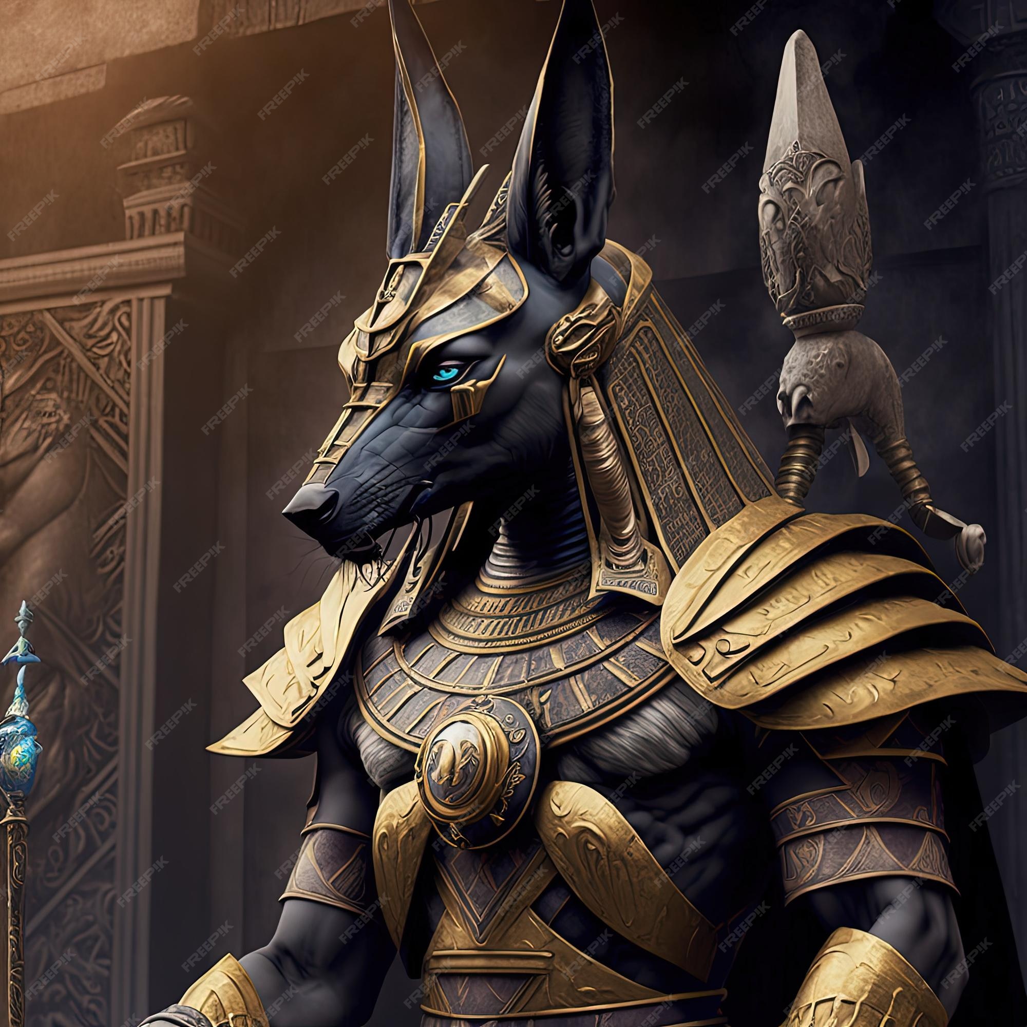 Cumplido Frenesí Rubí Premium Photo | Anubis god warrior antropomophized in armour