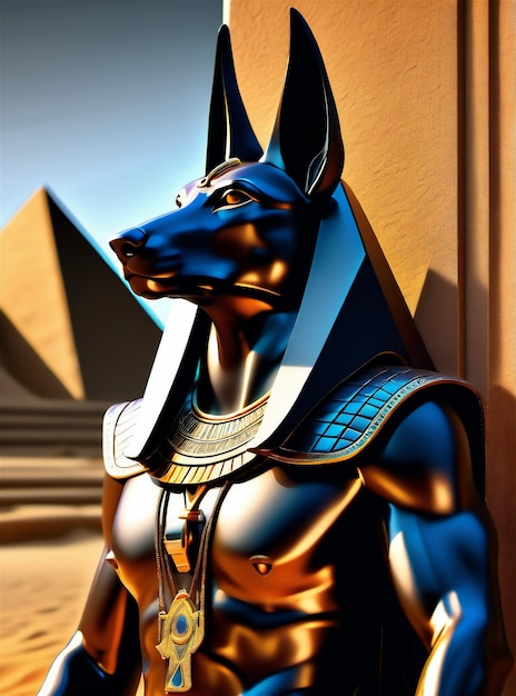 Фото Мумия анубиса, голова собаки, лицо, египетская мифология, винтаж