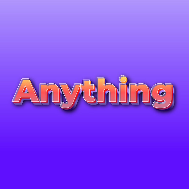 AnythingText effect JPG gradient purple background card photo