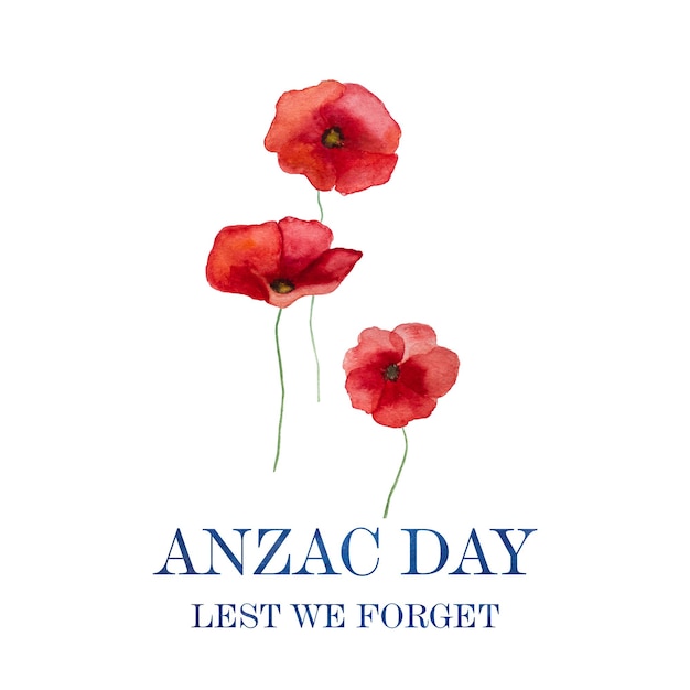 ANZAC Day Lest We Forget Beautiful wenskaart