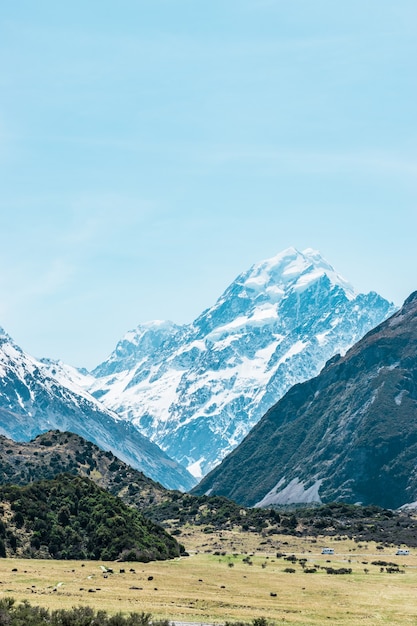 뉴질랜드에서 가장 높은 산 아오라키 마운트쿡