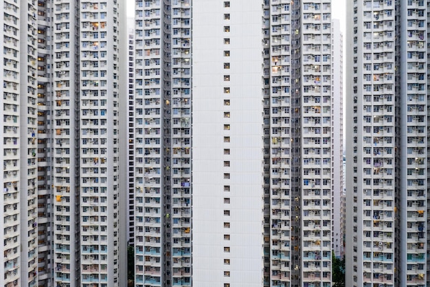 香港のアパートの建物のファサード