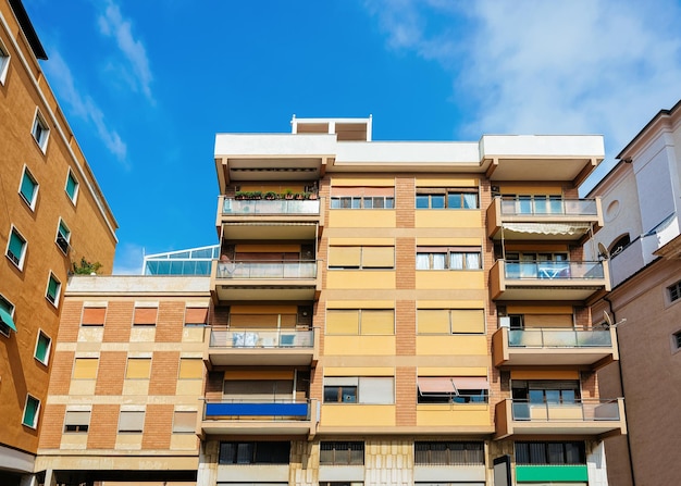 Apartment building. Modern residential complex in a new house. In Italy