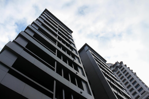 Apartment Building view from below in Zhongshan District Taipei