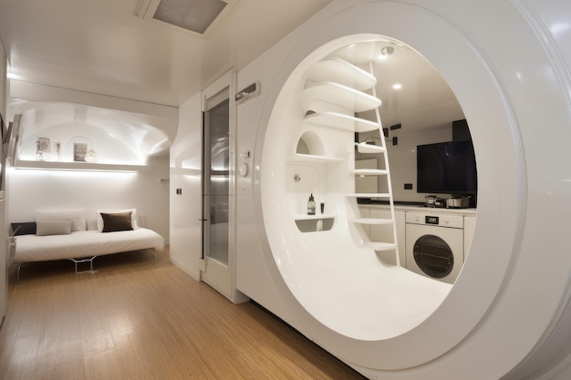 Apartment capsule House design pod Generate Ai