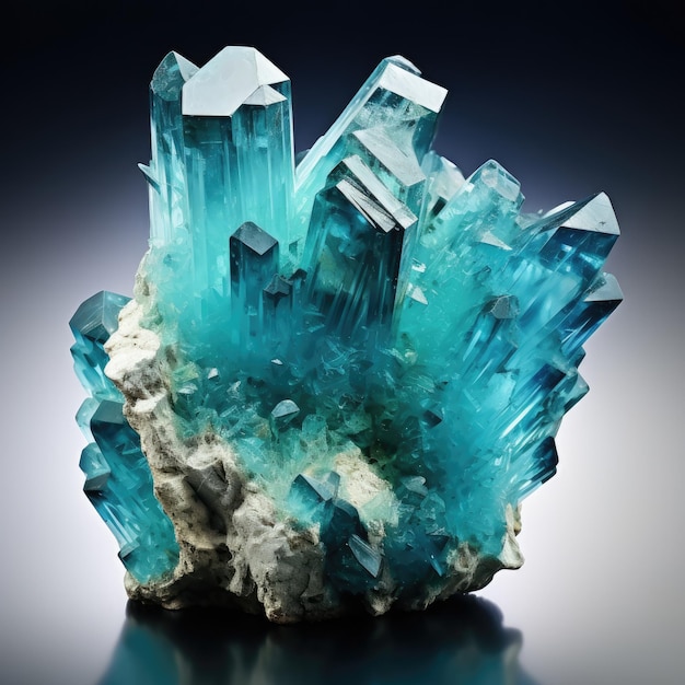 Apatite mineral cluster