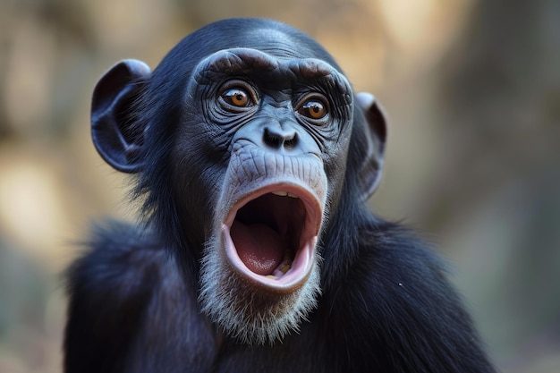 Photo ape shocked funny generate ai