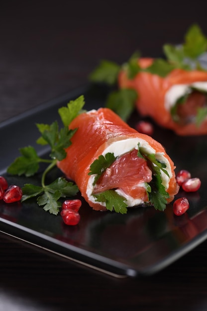 Aperitief voorgerecht van zalm