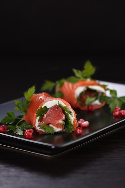 Aperitief voorgerecht van zalm