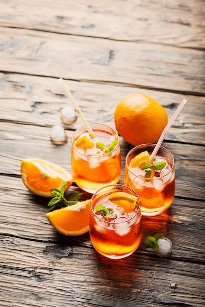 Aperol Spritz with orange