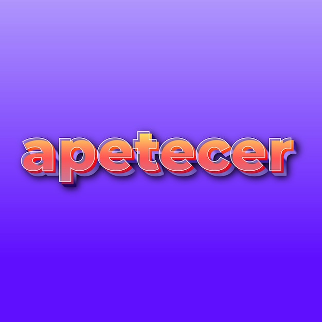 apetecerテキスト効果JPGグラデーション紫色の背景カード写真
