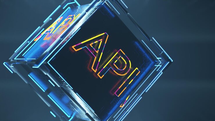 Photo api abstract teznol application programming interface software development tool business modern technology internet and networking concept 3d render