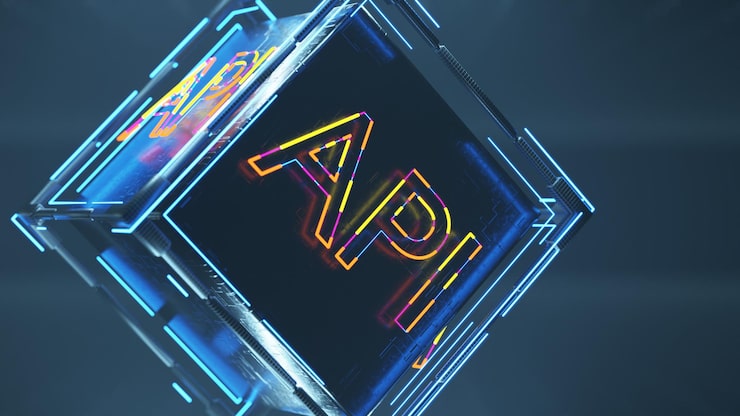 Photo api abstract teznol application programming interface software development tool business modern technology internet and networking concept 3d render