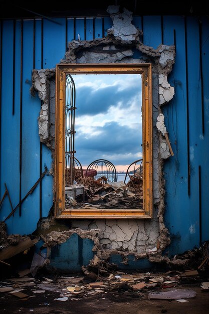 Photo apocalypse window frame