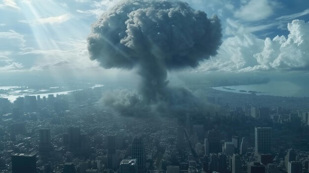 Apocalyptic Skyline Nuclear Disaster