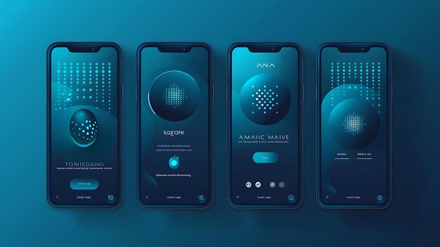 App Design Cardano Cryptocurrency Investment Mobile Layout With Teal Th Crypto Concept Idea Layout
