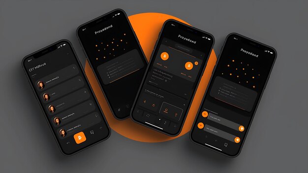 App Design Polkadot Cryptocurrency Governance Mobile Layout With Orange Crypto Concept Idea Layout