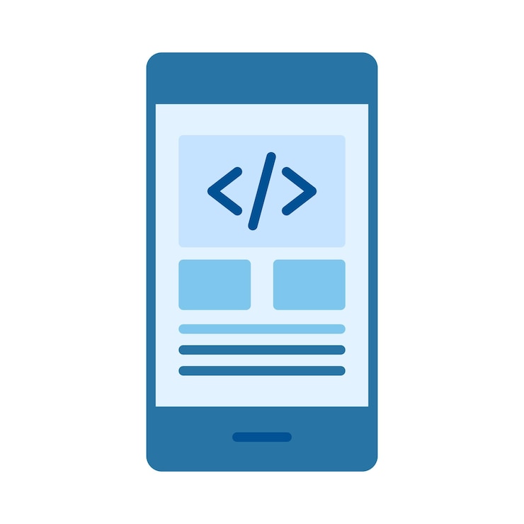 Photo app development flat illustration