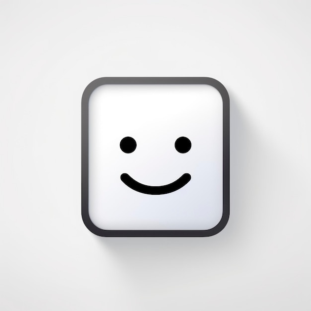 행복한 이모티콘 얼굴의 앱 아이콘