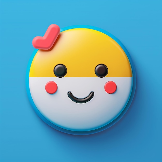 Photo app icon vectorstyle image of happy emoji